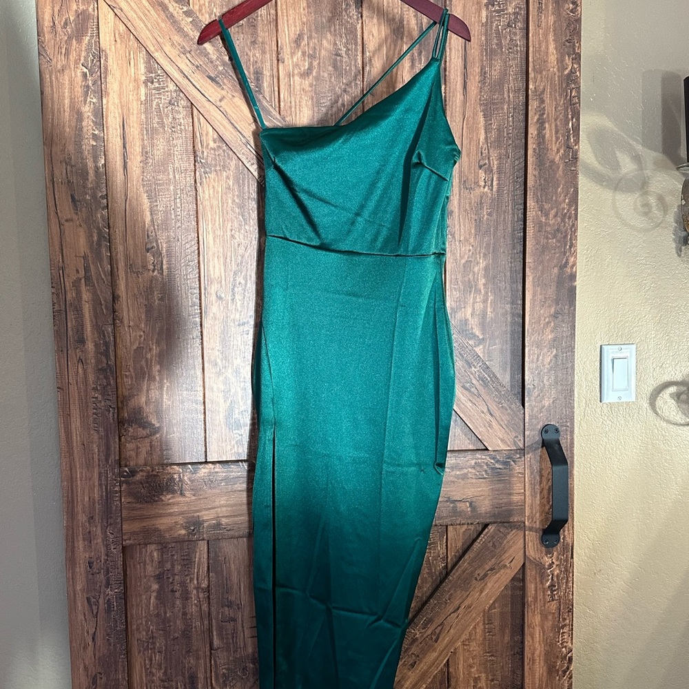 Windsor Teal One Shoulder Dress